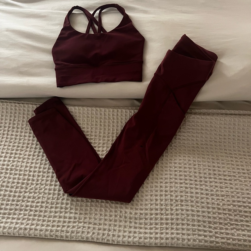 Red Merlot Lululemon set size 2